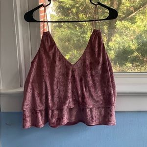 pink velvet top